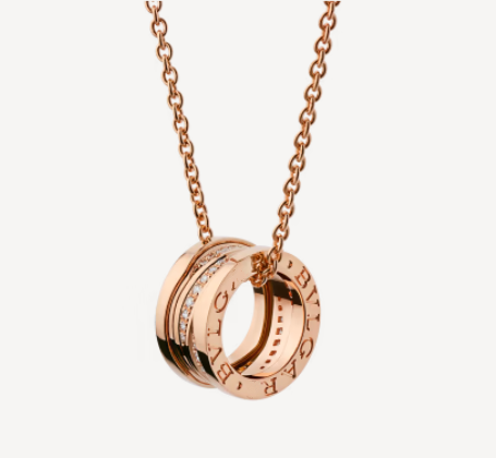 [⭐Aura]ZERO 1 PINK GOLD DIAMOND NECKLACE