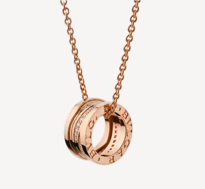 [⭐Aura]ZERO 1 PINK GOLD DIAMOND NECKLACE
