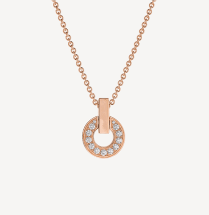 [⭐Aura]GARI NECKLACE PINK GOLD DIAMOND