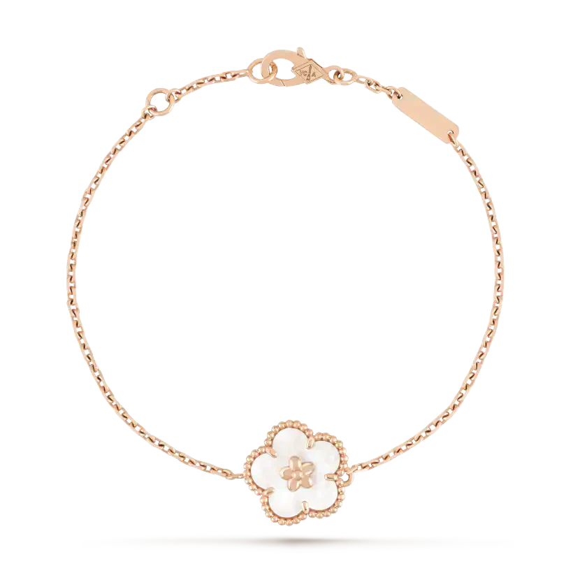 [⭐Aura]LUCKY WHITE MOP PLUM BLOSSOM  BRACELET