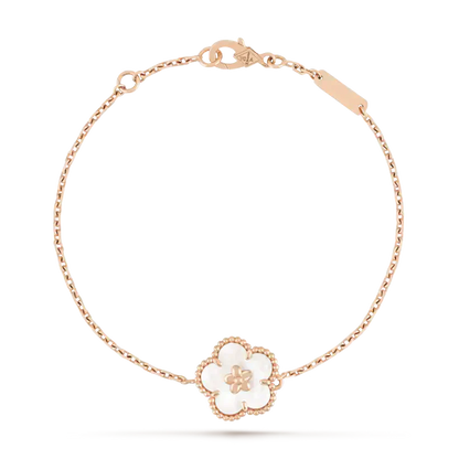 [⭐Aura]LUCKY WHITE MOP PLUM BLOSSOM  BRACELET