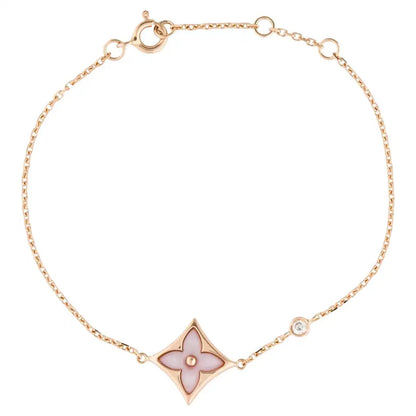 [⭐Aura]STAR 1 DIAMOND PINK GOLD BRACELET