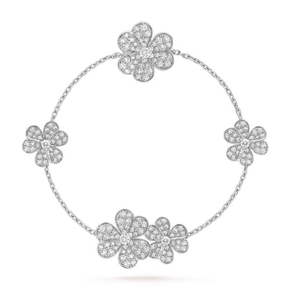[⭐Aura]FRIVOLE SILVER 5 FLOWERS BRACELET