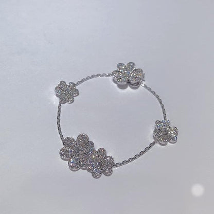[⭐Aura]FRIVOLE SILVER 5 FLOWERS BRACELET