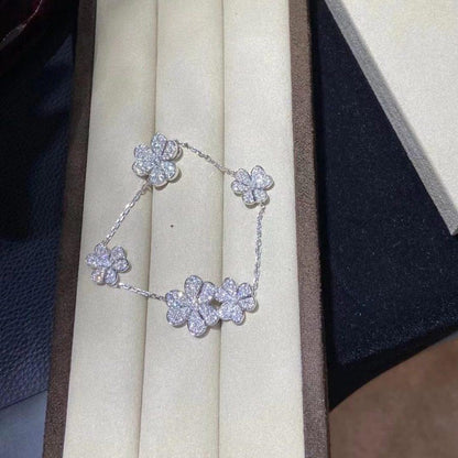 [⭐Aura]FRIVOLE SILVER 5 FLOWERS BRACELET