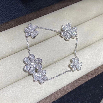 [⭐Aura]FRIVOLE SILVER 5 FLOWERS BRACELET