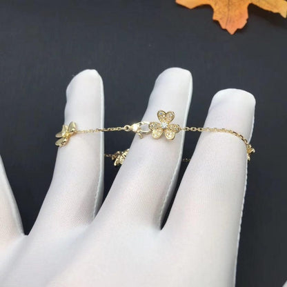 [⭐Aura]FRIVOLE GOLD 5 FLOWERS BRACELET