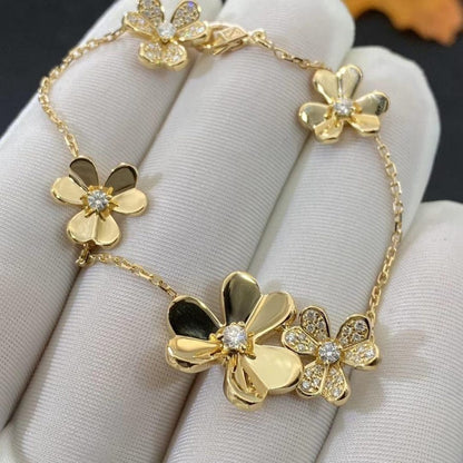 [⭐Aura]FRIVOLE GOLD 5 FLOWERS BRACELET