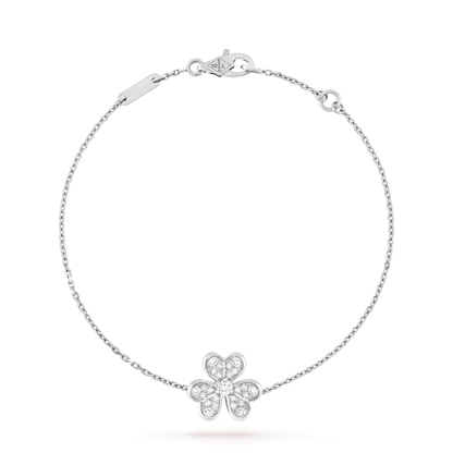 [⭐Aura]FRIVOLE SILVER FLOWER DIAMOND BRACELET