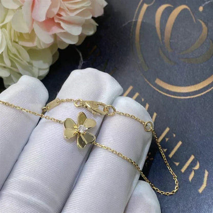 [⭐Aura]FRIVOLE GOLD FLOWER PINK MALACHITE BRACELET