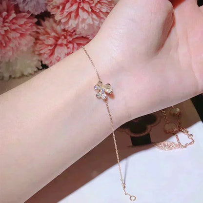 [⭐Aura]FRIVOLE GOLD FLOWER DIAMOND BRACELET