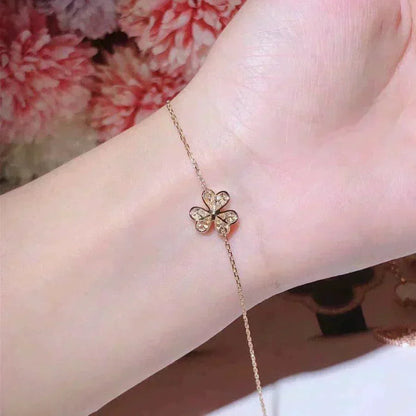 [⭐Aura]FRIVOLE GOLD FLOWER DIAMOND BRACELET