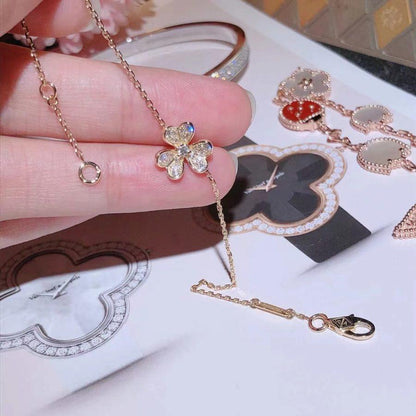 [⭐Aura]FRIVOLE GOLD FLOWER DIAMOND BRACELET