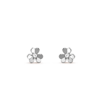 [⭐Aura]FRIVOLE MINI SILVER FLOWER EARRINGS