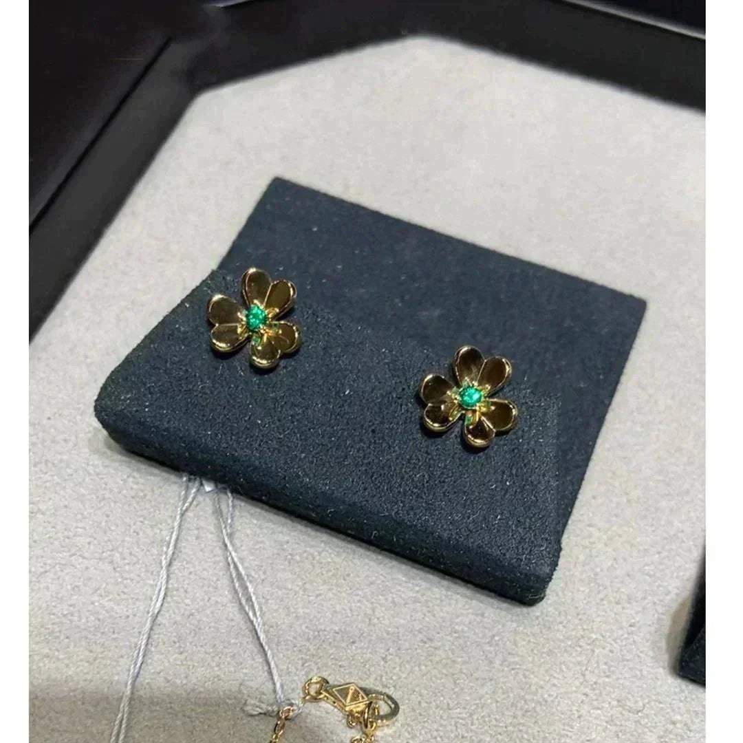 [⭐Aura]FRIVOLE  FLOWER MALACHITE EARRINGS