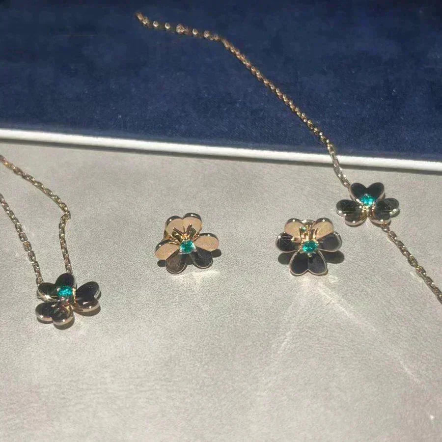 [⭐Aura]FRIVOLE  FLOWER MALACHITE EARRINGS