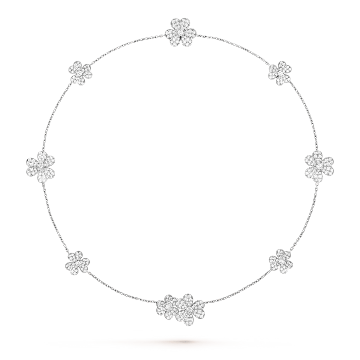 [⭐Aura]FRIVOLE SILVER 9 FLOWERS NECKLACE