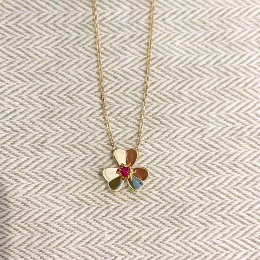 [⭐Aura]FRIVOLE GOLD FLOWER NECKLACE