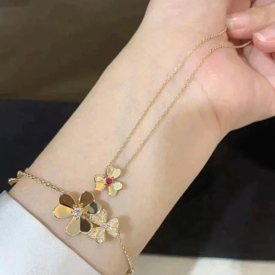 [⭐Aura]FRIVOLE GOLD FLOWER NECKLACE