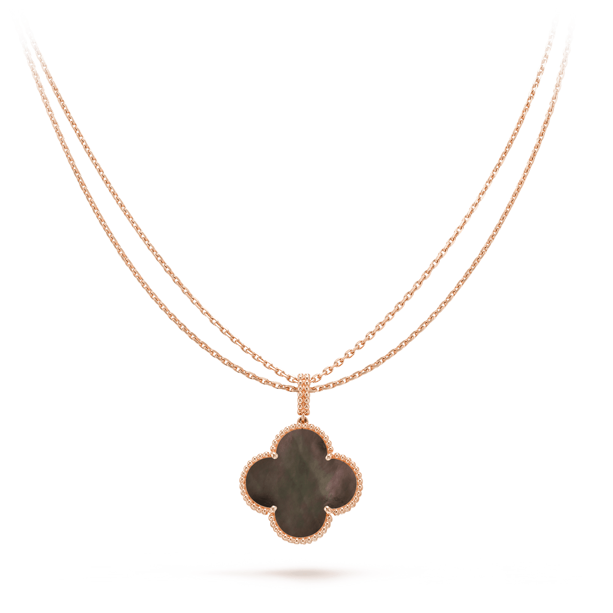 [⭐Aura]CLOVER 25MM GOLD DARK MOP BIG CLOVER NECKLACE
