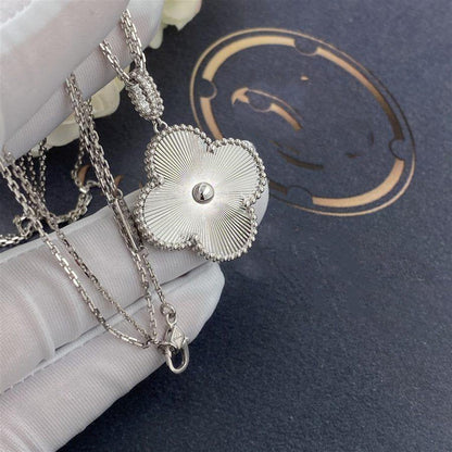 [⭐Aura]CLOVER 25MM SILVER BIG CLOVER NECKLACE