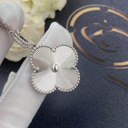 [⭐Aura]CLOVER 25MM SILVER BIG CLOVER NECKLACE