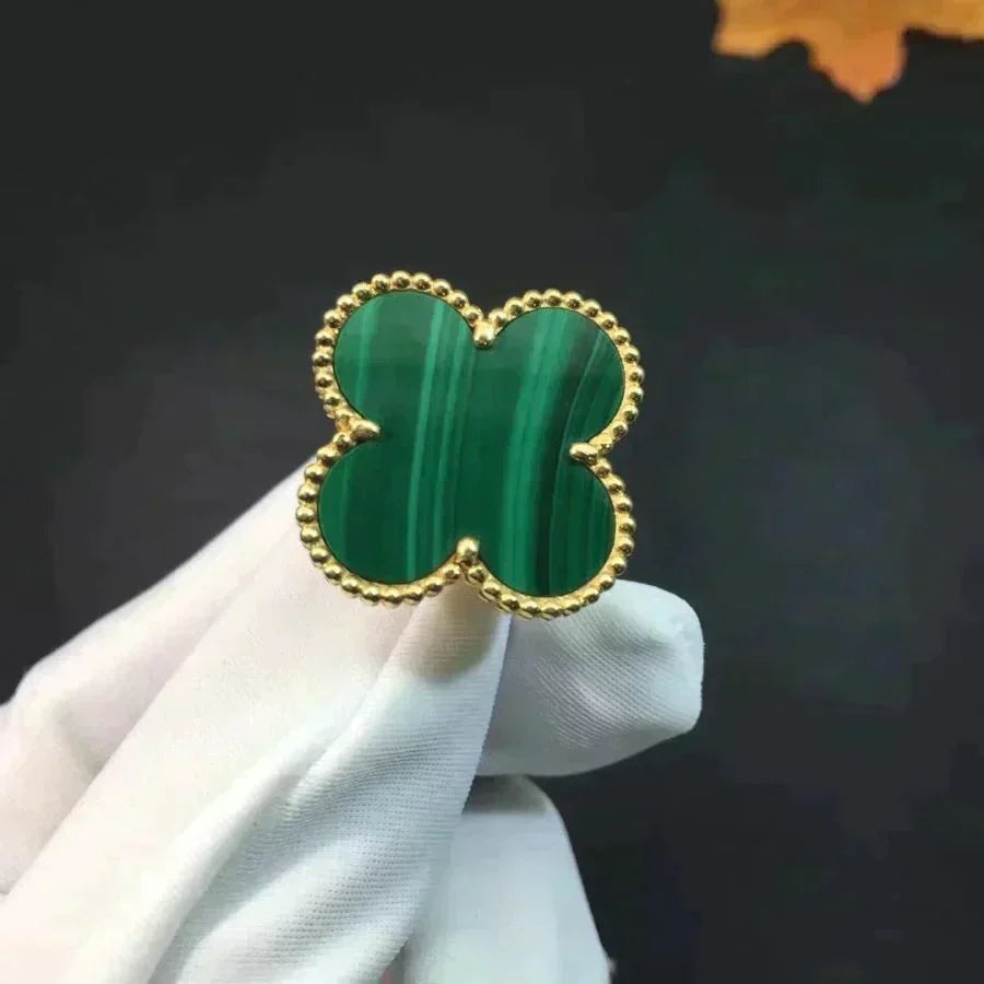 [⭐Aura]CLOVER MALACHITE RING