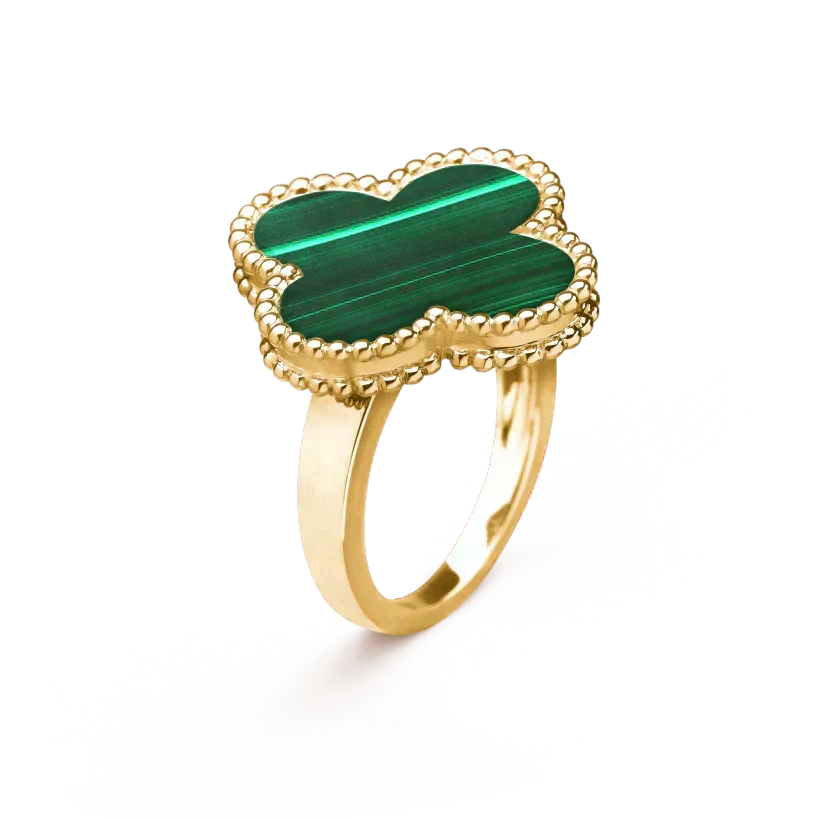 [⭐Aura]CLOVER MALACHITE RING
