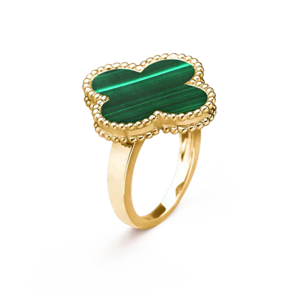 [⭐Aura]CLOVER MALACHITE RING