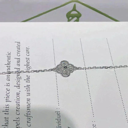 [⭐Aura]CLOVER  SINGLE FLOWER BRACELET SILVER