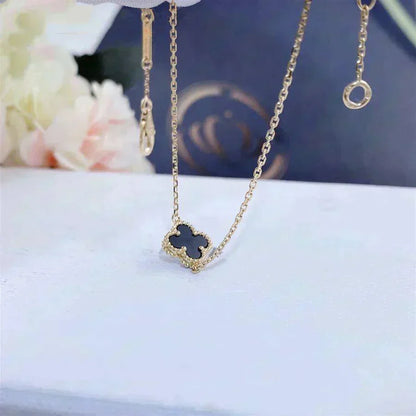 [⭐Aura]CLOVER ONYX SINGLE FLOWER BRACELET
