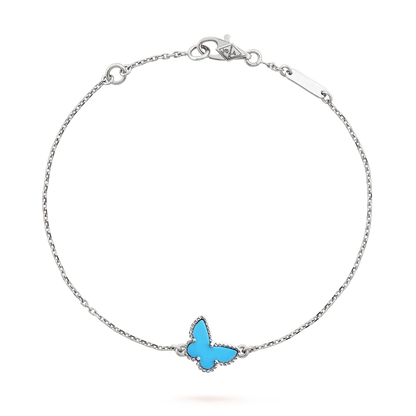 [⭐Aura]BUTTERFLY TURQUOISE BUTTERFLY BRACELET SILVER