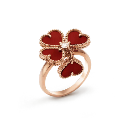 [⭐Aura]SWEET CLOVER CARNELIAN RING
