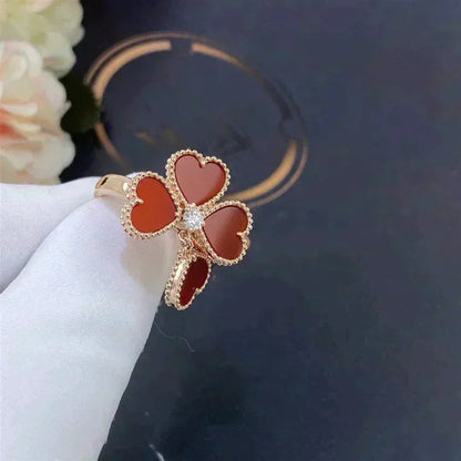 [⭐Aura]SWEET CLOVER CARNELIAN RING