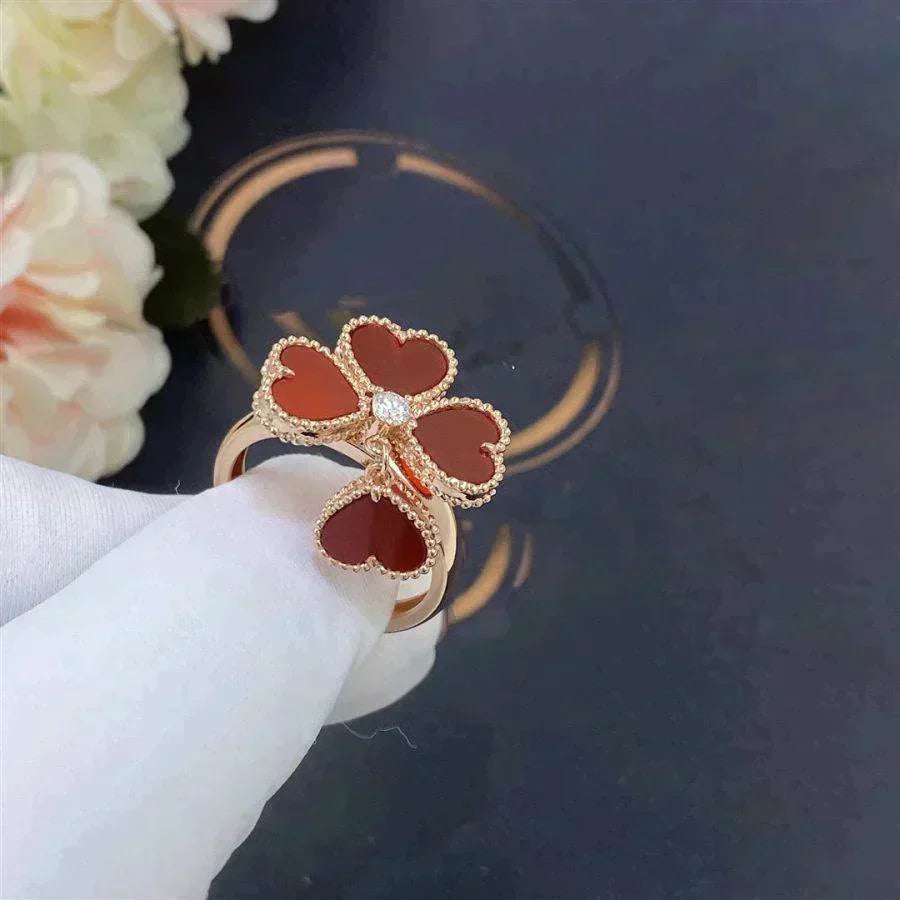 [⭐Aura]SWEET CLOVER CARNELIAN RING