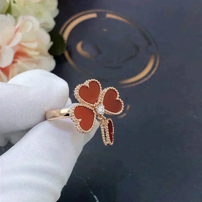 [⭐Aura]SWEET CLOVER CARNELIAN RING