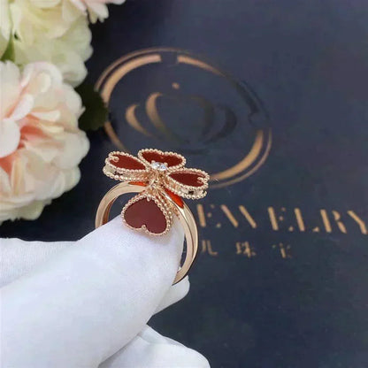 [⭐Aura]SWEET CLOVER CARNELIAN RING