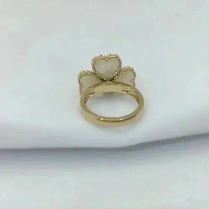 [⭐Aura]SWEET CLOVER WHITE MOP RING