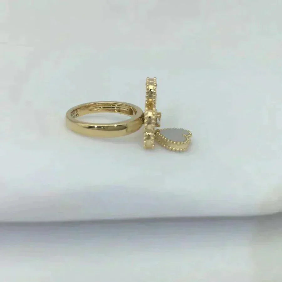 [⭐Aura]SWEET CLOVER WHITE MOP RING