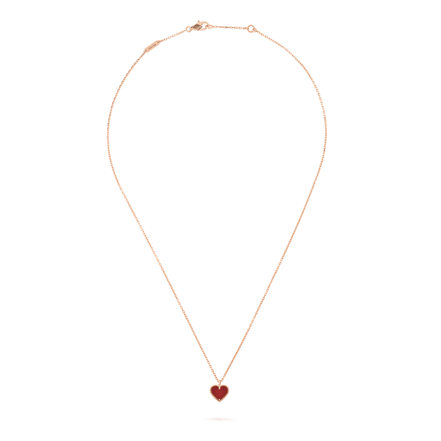 [⭐Aura]SWEET CLOVER CARNELIAN HEART NECKLACE