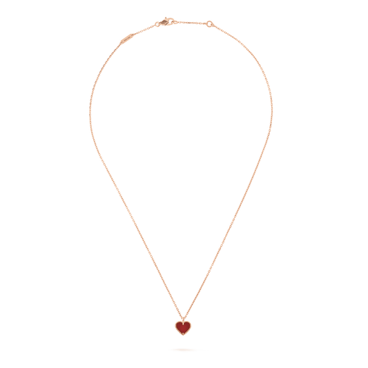 [⭐Aura]SWEET CLOVER CARNELIAN HEART NECKLACE