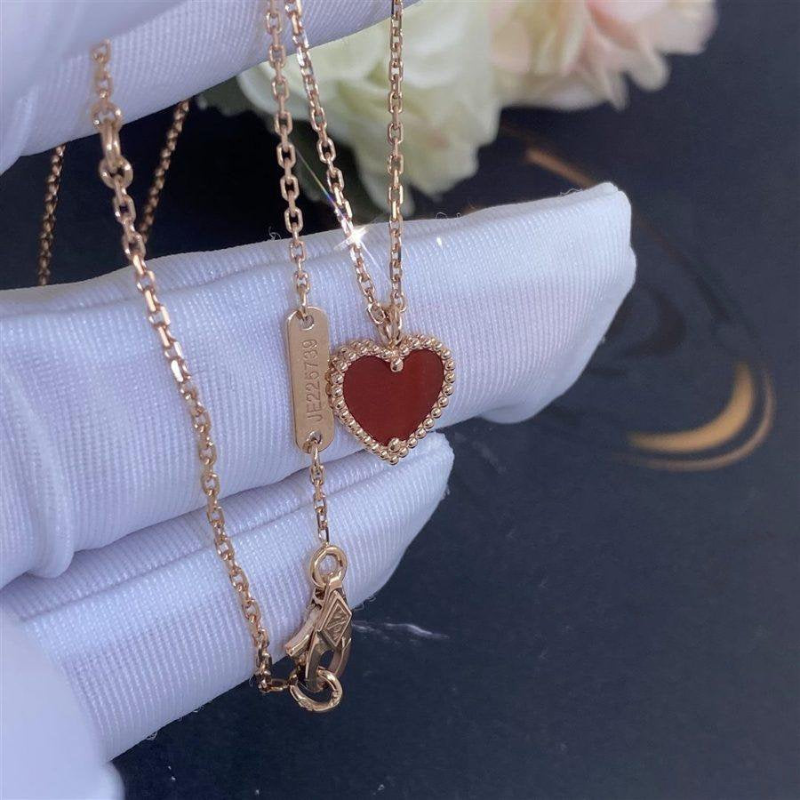 [⭐Aura]SWEET CLOVER CARNELIAN HEART NECKLACE