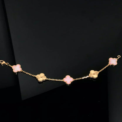 [⭐Aura] CLOVER 5 MOTIFS  PINK MOP BRACELET COLLECTION