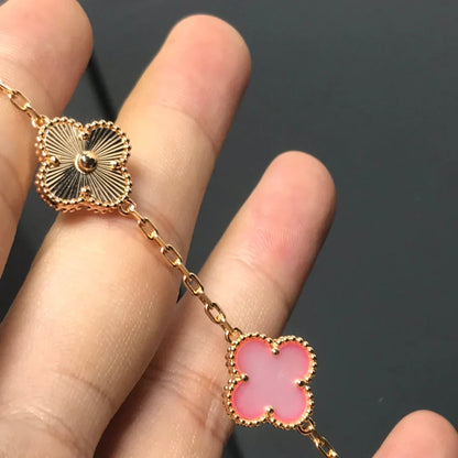 [⭐Aura] CLOVER 5 MOTIFS  PINK MOP BRACELET COLLECTION