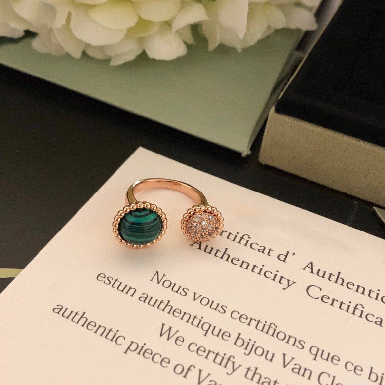 [⭐Aura]PERLEE COULEURS DIAMOND ROSE GOLD BETWEEN THE FINGER RING