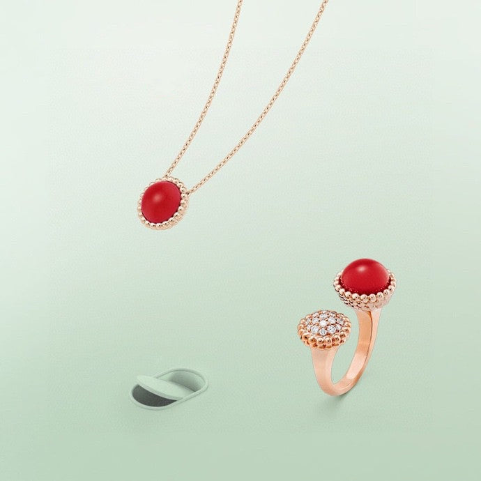[⭐Aura]PERLEE COULEURS DIAMOND ROSE GOLD BETWEEN THE FINGER RING