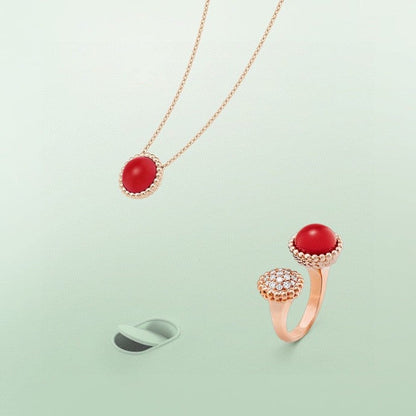 [⭐Aura]PERLEE COULEURS DIAMOND ROSE GOLD BETWEEN THE FINGER RING