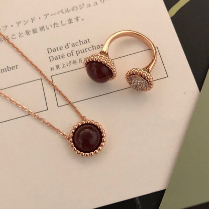 [⭐Aura]PERLEE COULEURS DIAMOND ROSE GOLD BETWEEN THE FINGER RING