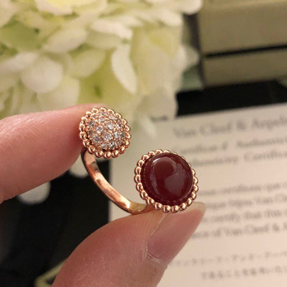 [⭐Aura]PERLEE COULEURS DIAMOND ROSE GOLD BETWEEN THE FINGER RING