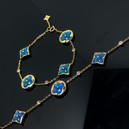 [⭐Aura]STAR AND SUN 4 MOTIF BLUE BRACELET